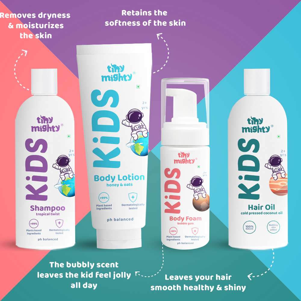 
                  
                    Kids Complete care pack A (Hair Shampoo +Body Lotion +Body Foam +Hair Oil)
                  
                