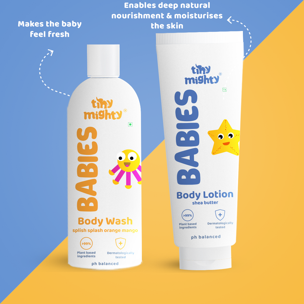 
                  
                    Babies skin friendly pack (Body Wash + Body Lotion, 200ml each)
                  
                