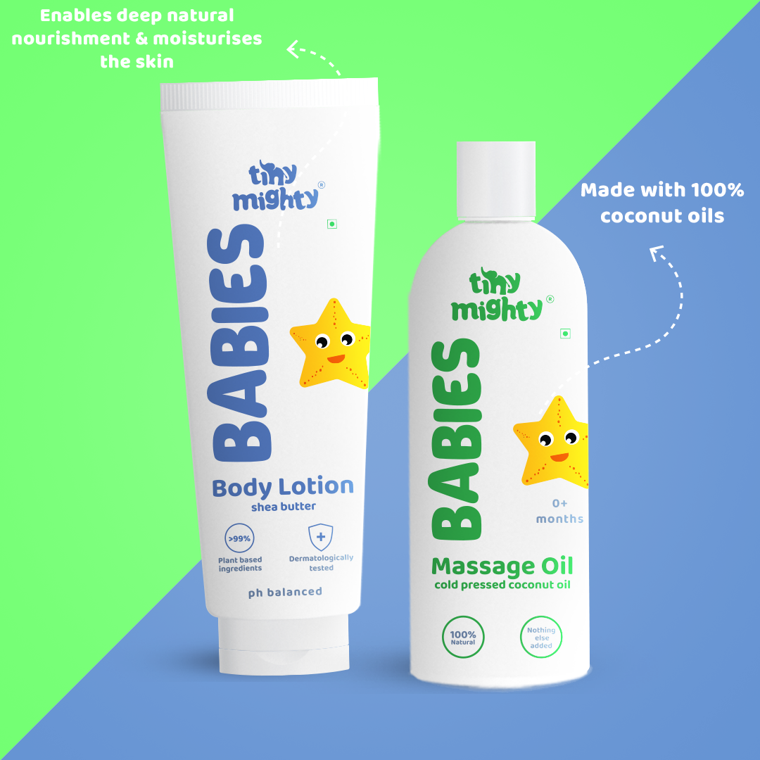 
                  
                    Babies nurture pack (Body Lotion + Massage Oil,200ml each)
                  
                