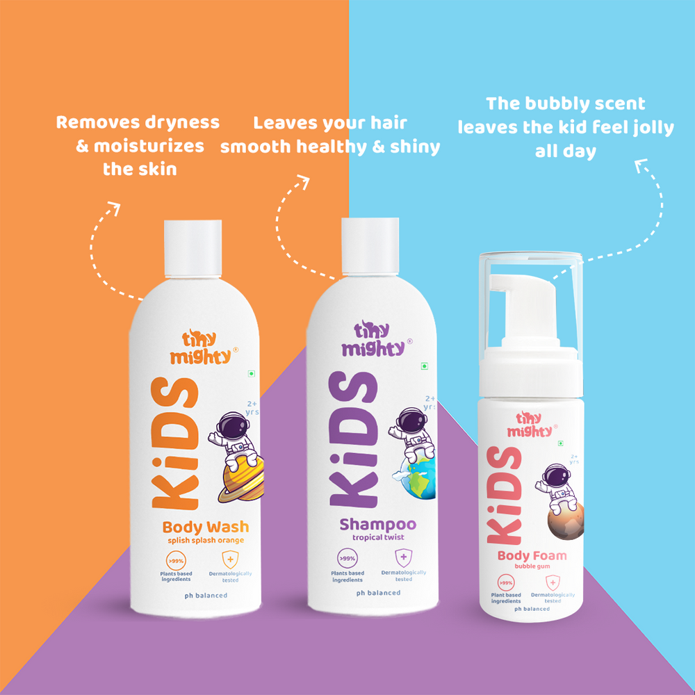 
                  
                    Kids hair and body care pack 2 (Body Foam + Hair Shampoo + Body Wash )
                  
                