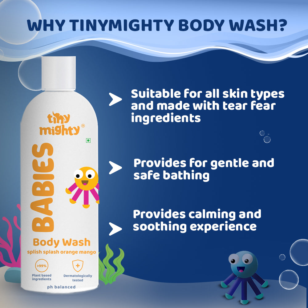 
                  
                    Babies body wash with mango & aloe vera extract (200ml)
                  
                