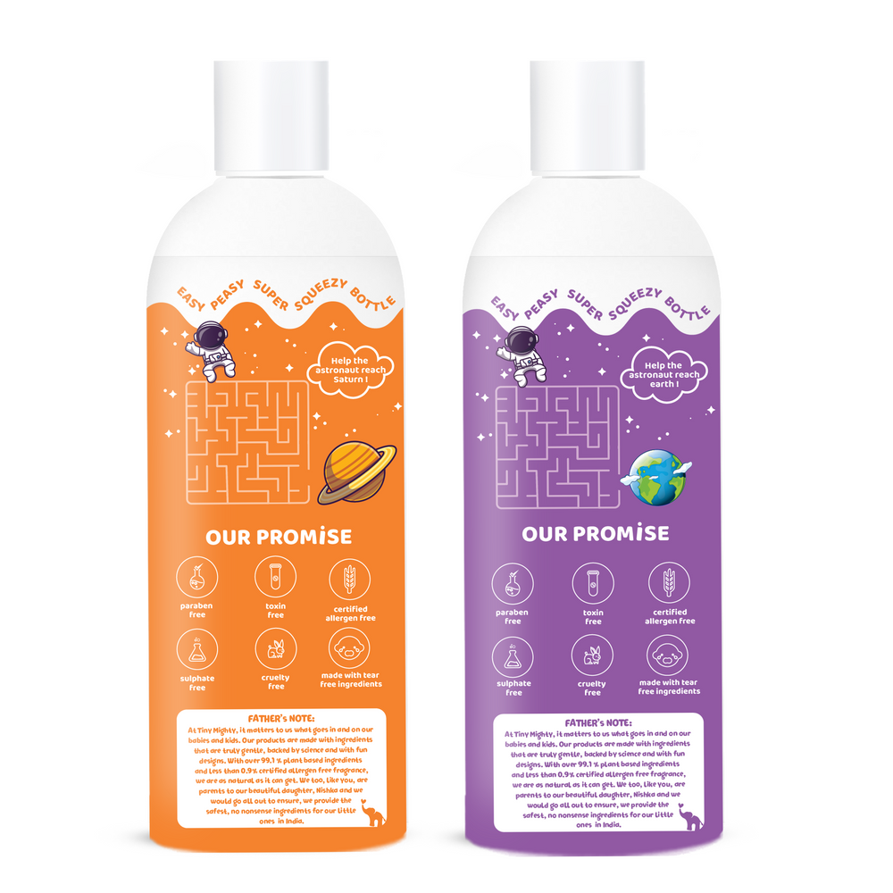 
                  
                    Kids bathing pack (Body wash + Hair shampoo, 200ml each)
                  
                