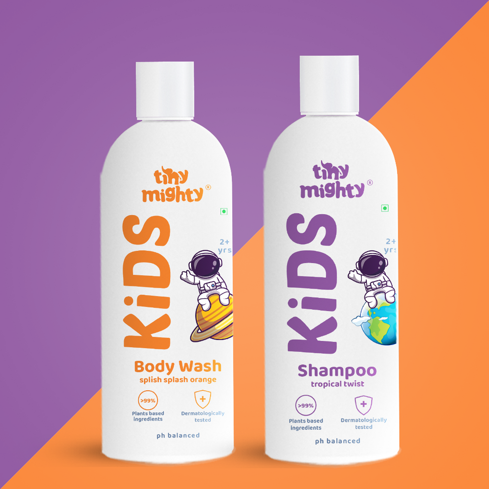 Kids bathing pack (Body wash + Hair shampoo, 200ml each)