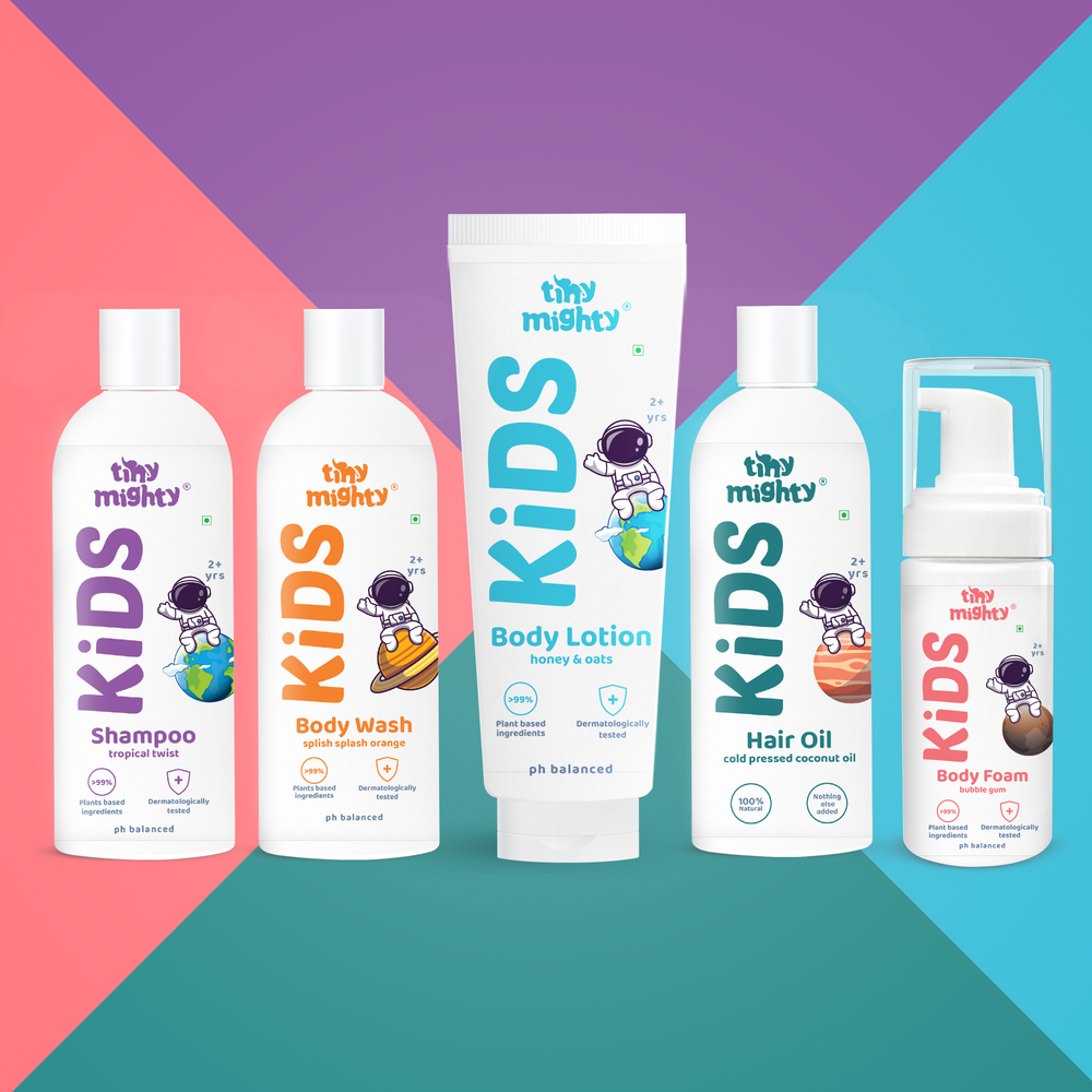 Kids complete care pack C (Body Wash+ Body Foam +Body Lotion + Hair Shampoo + Hair Oi)